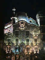 Gaudi building at night